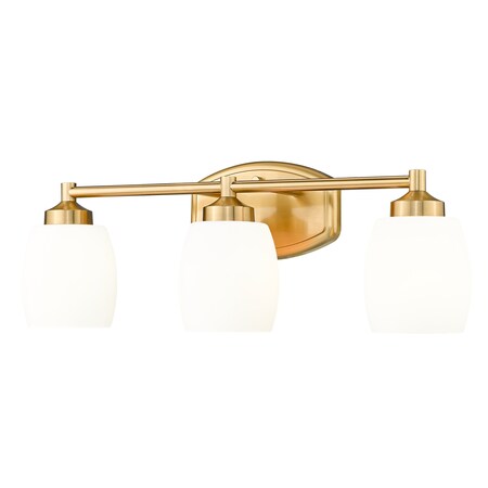 Z-Lite Kendrick 3 Light Vanity, 23in. W x 8.5in. H, Luxe Gold 745-3V-LG